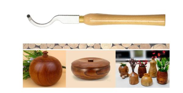 4Pcs Carbide Tipped Wood Turning Tools Set,Solid Wood Handle and Carbide Inserts Perfect For Woodturning