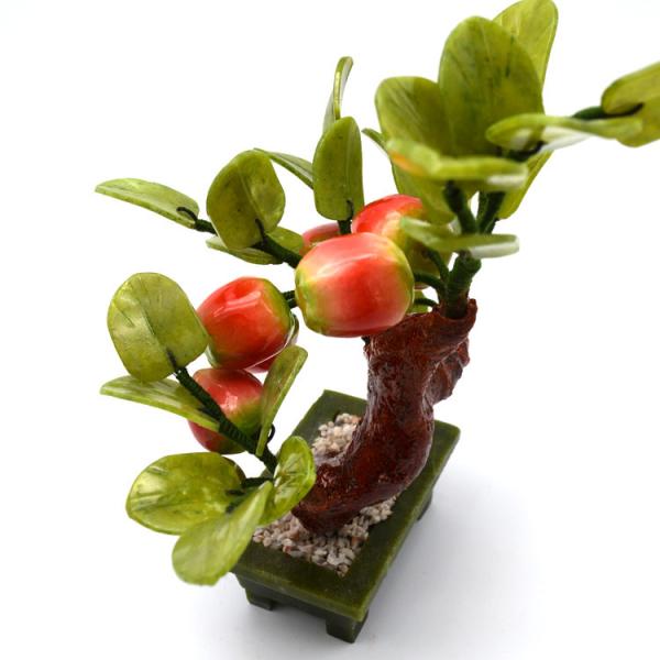 Engraving Technique Popular Chinese Hand Made Crystal Trees Crystal Apple Tree Jade Flowers Tree