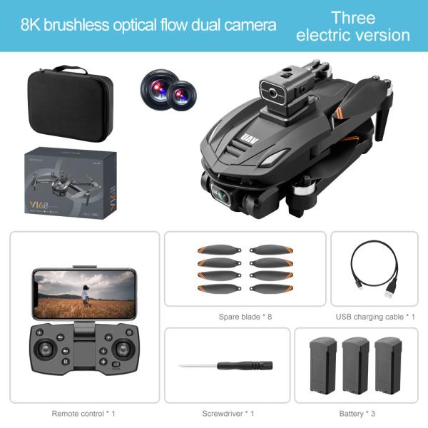 Dois eixos Gimbal Remote Control RC Drone 3000m Remote Control Drone dobrável