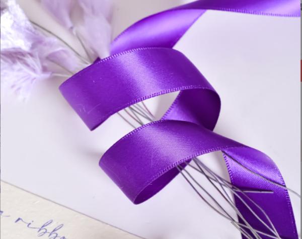 Fairy Purple Ribbon Baking Packaging DIY Handmade Hair Accessories Color Ribbon Bouquet Binding Decorative Packaging Material Color Ding Belt
