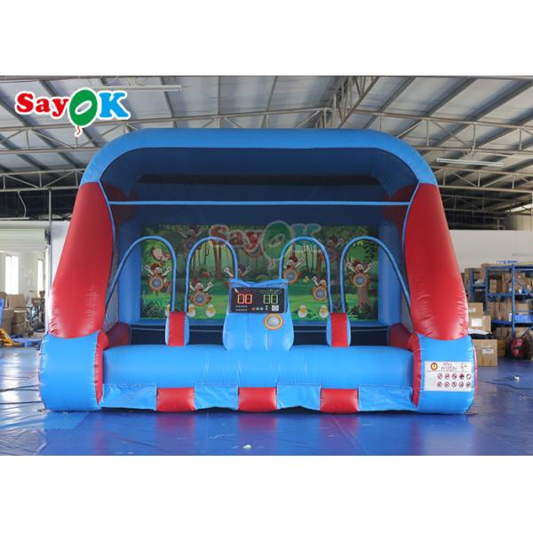 Juego azul rojo del carnaval de Inflable del juego del tiroteo de los juegos inflables comerciales IPS de los deportes