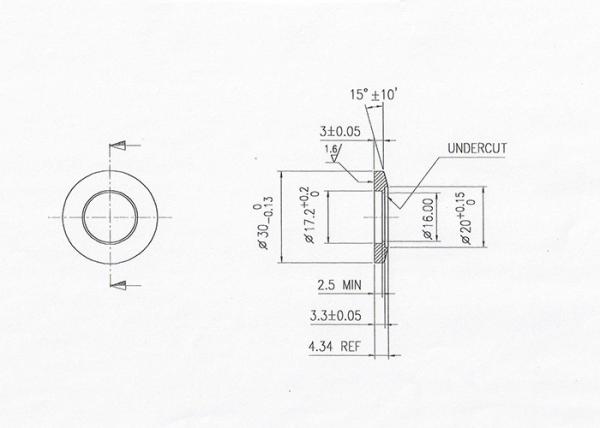 Blank Weld Bore KF Vacuum Fittings , ISO-KF Flange 304 Stainless Steel