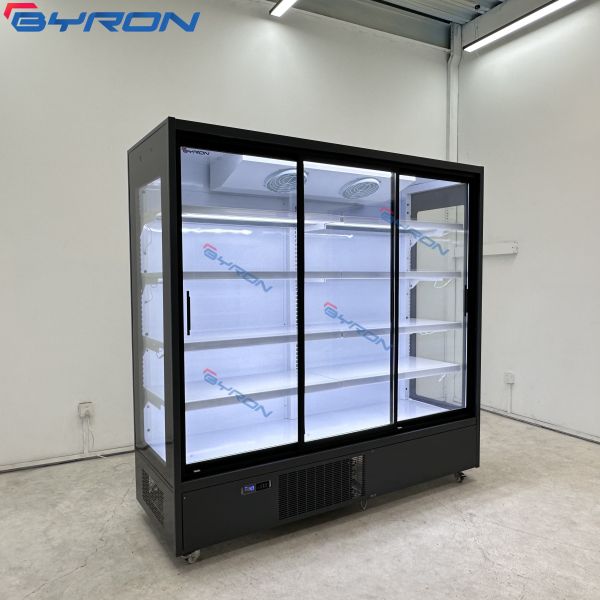 Multi Layer Air Curtain Refrigerator 3 Doors Commercial Multideck Fridges