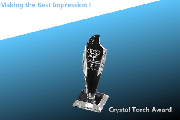 CRYSTAL award/CRYSTAL torch award/TROPHY/GLASS torch TROPHY/AWARD/CRYSTAL trophy