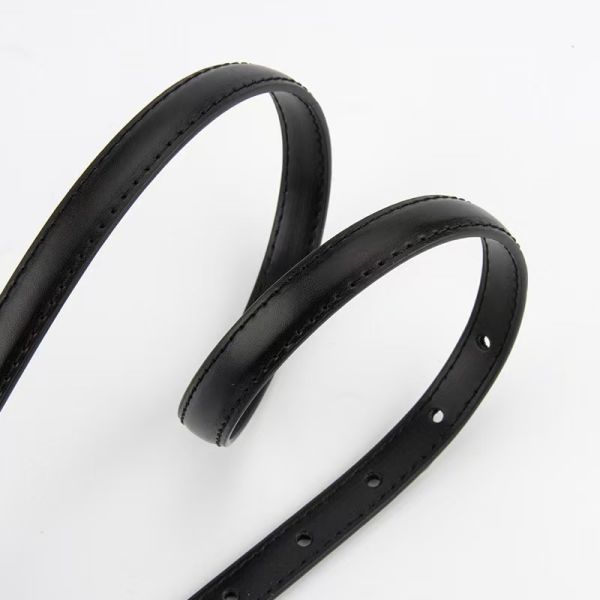 Canvas Woven Belt, Leather Trim Belt, Silver Buckle, Stretch Belt, Two-Tone Casual Belt, Versatile Belt for Jeans