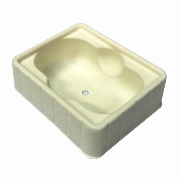 Premium PS Beige Flocked Plastic Blister Trays For Handmade Soap Gift Box Insert