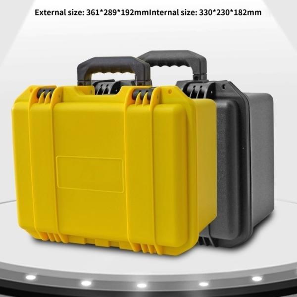 Caja de herramientas portátil de plástico de PP 356x277x218mm IP67 a prueba de agua