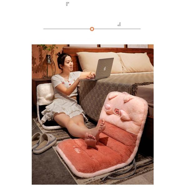 PPcotton Pressure Relief Cushion Pillow Cute Plush One-Piece Cushion with Pillow Back
