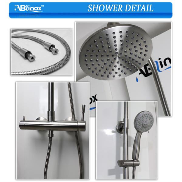 304 316 Brushed Nickel Bathtub Faucet Shower Adjustable Height