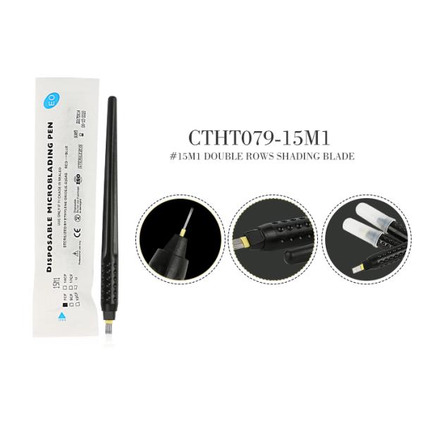 EO Gas Sterilized Disposable Microshading Pen #15M1 Double Rows Blade