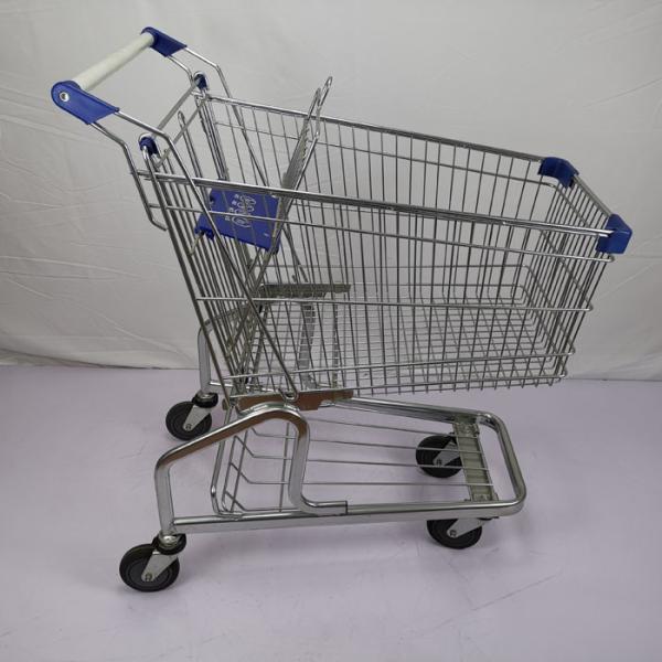 German Style 100L Supermarket Metal Grocery Cart With Underframe