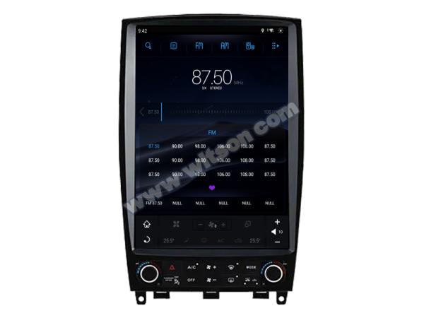 Écran Android Vertical Tesla 12.1 pour Infiniti EX25/EX30/EX35/EX37/QX50 2007-2017, Système multimédia stéréo GPS Carplay pour voiture