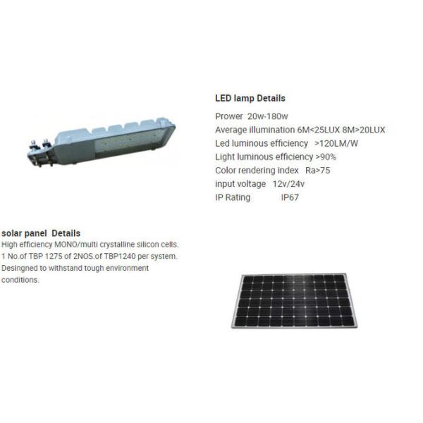 Outdoor Double Arm Solar Street Light With Lithium Ion Battery 30w 40w