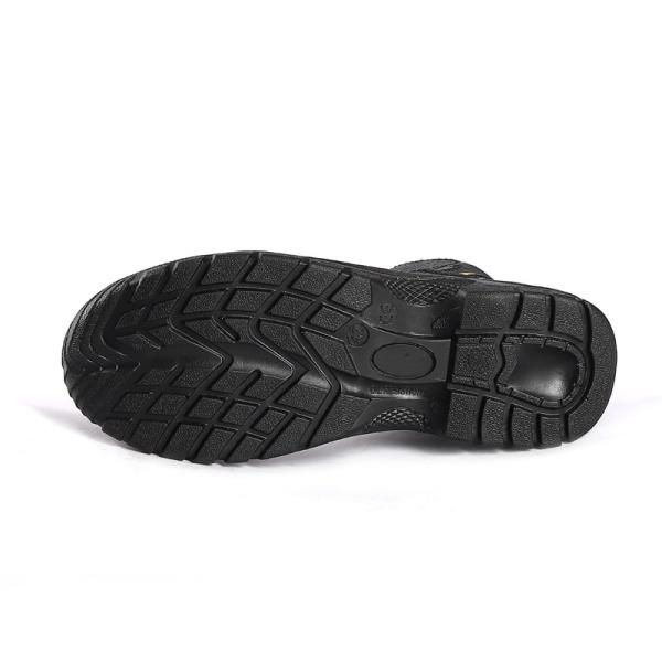 Shengjie/OEM Жесткая безопасность Оригинальные рабочие ботинки Кожа Сталь Ногтя Стальная Плита Чёрные мужские ботинки