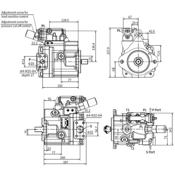 High Pressure Axial Piston Hydraulic Motor Variable Displacement Pump HP5V SERIES
