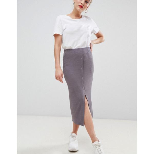 OEM wholesale factory price girls rib popper midi skirt