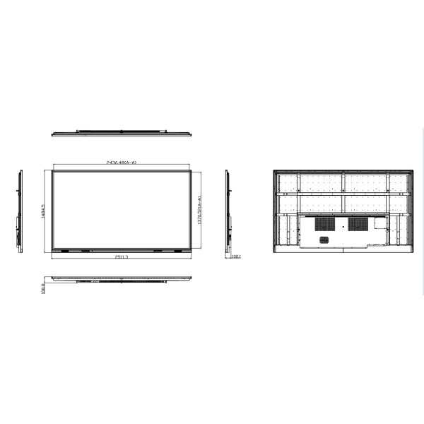 110 Inch 4K Resolution Android OS Interactive Whiteboard Smart Board for Education and Office Meetings