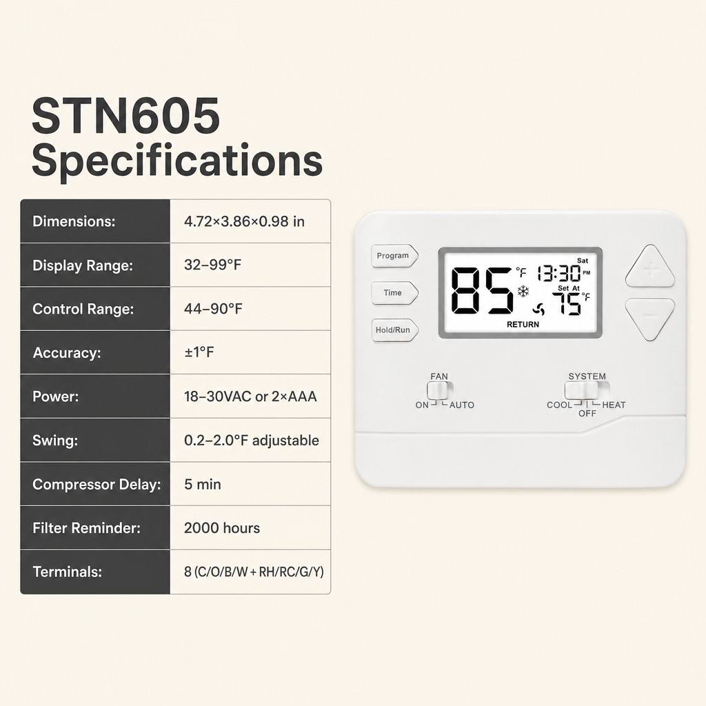 Miuputake 7 Day Programming Electronic Room Thermostat for Energy-Saving Temperature Management