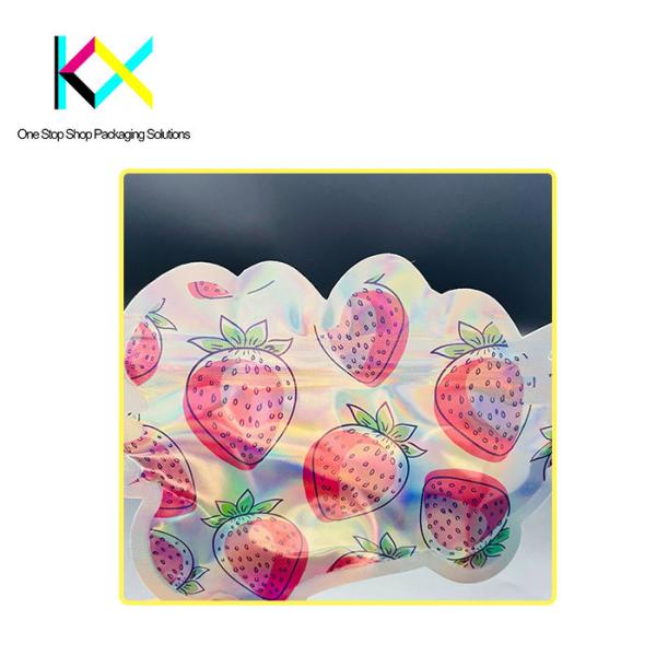 Glossy Surface Gummies Snack Food Packaging Bags Special Shaped Smell Proof