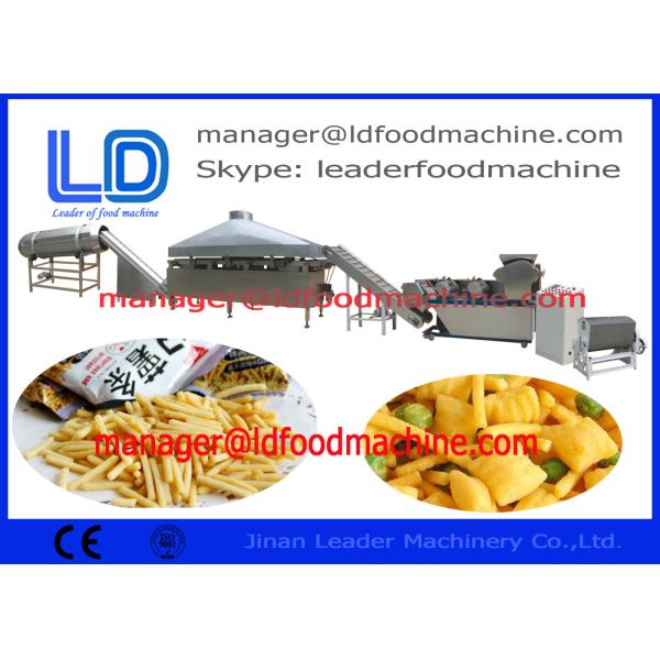 3D pellet / waved chip Fried Snacks Making machine Potato / Corn Starch raw