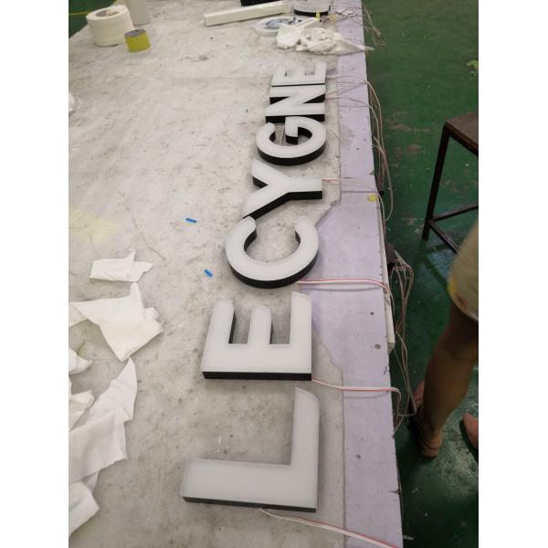 Stainless Steel 3D LED Acrylic Signage , Outdoor Lighted Letters For Buildings