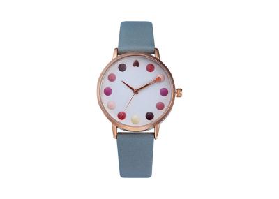Quartz Women Custom Logo Genuine Leather Wrist Watch Stainless Steel Back