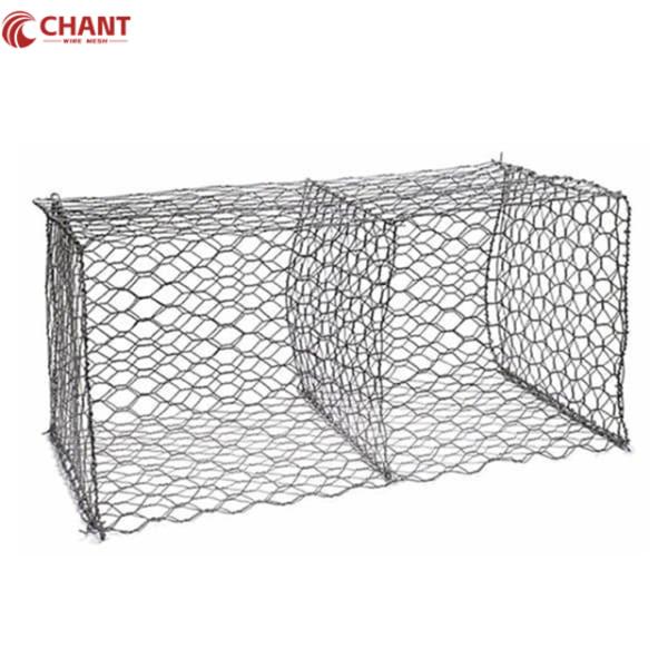80*100*2.7mm Hot Dip Galvanized PVC Hexagonal Woven Wire Mesh Gabion Boxes Stone Basket