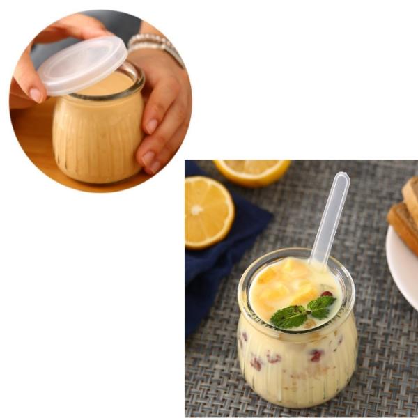 Опарник неэтилированной еды йогурта 3.4oz стеклянный упаковывая для пудинга 100ML