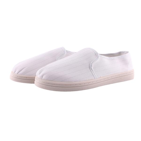 Zapatos unisex ESD para sala blanca, suela de PVC, tallas europeas 34-50, color blanco