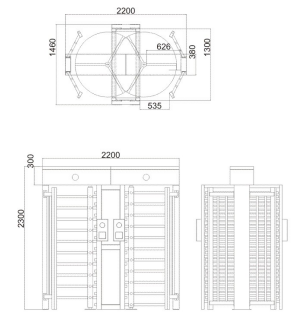 Автоматическая пешеходная система высокобезопасность турнилевые парковочные помещения вращающиеся ворота