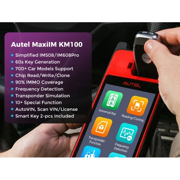 Autel KM100 Key Programmer V200 Universal Key Generator Free Update Lifetime PK IM508 IM608 IMMO