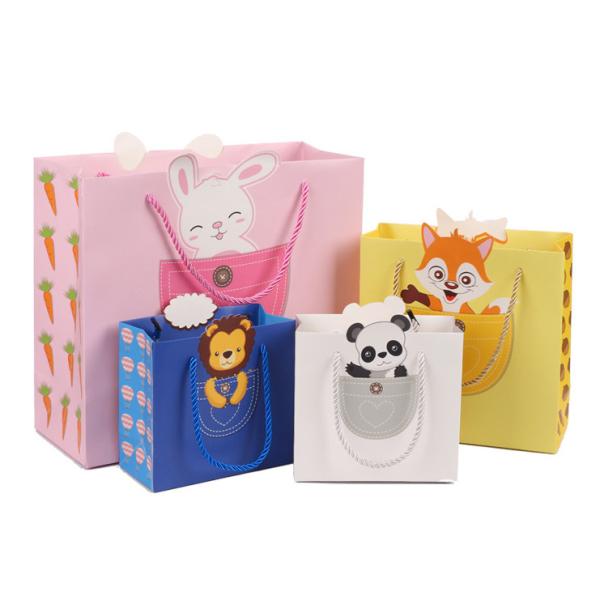CMYK 4 couleurs Offset Impression boîte de papier sac pour dessin animé mignon animal cadeau achats