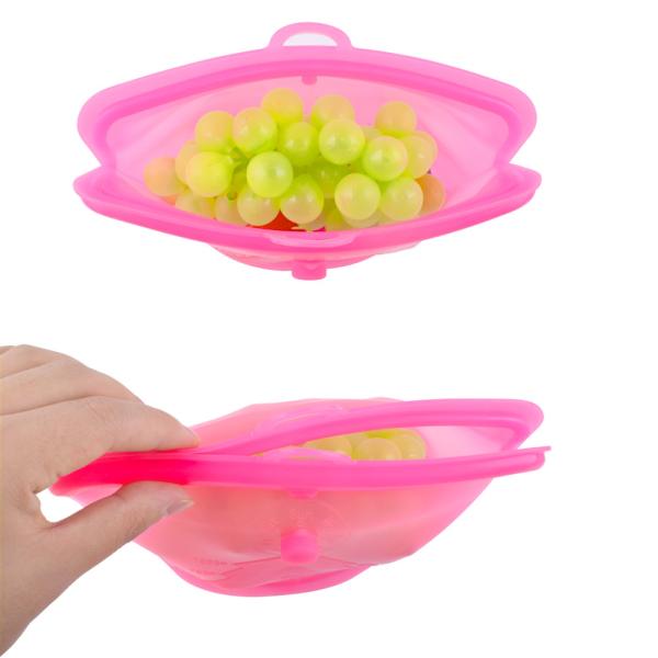 Airtight Silicone Food Pouches 1500ml Reusable Silicone Bags For Sandwich Snack