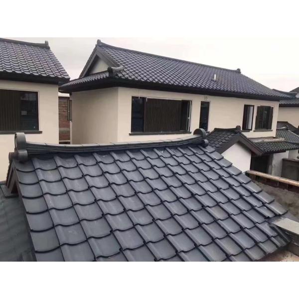 Matériaux de construction Style japonais Carreaux de toit en céramique gris fumé Japon Temples bouddhistes Carreaux de toit en céramique