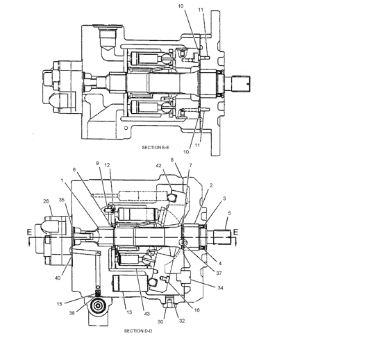 266-6942 2666942 CA2666942 Pour CAT 304C CR 305D CR PARTIES D'EXCHAVEUR KYB PSVL-54CG-13 Pompes hydrauliques à piston Pompes principales Pompes à assy Assemblage de pompes