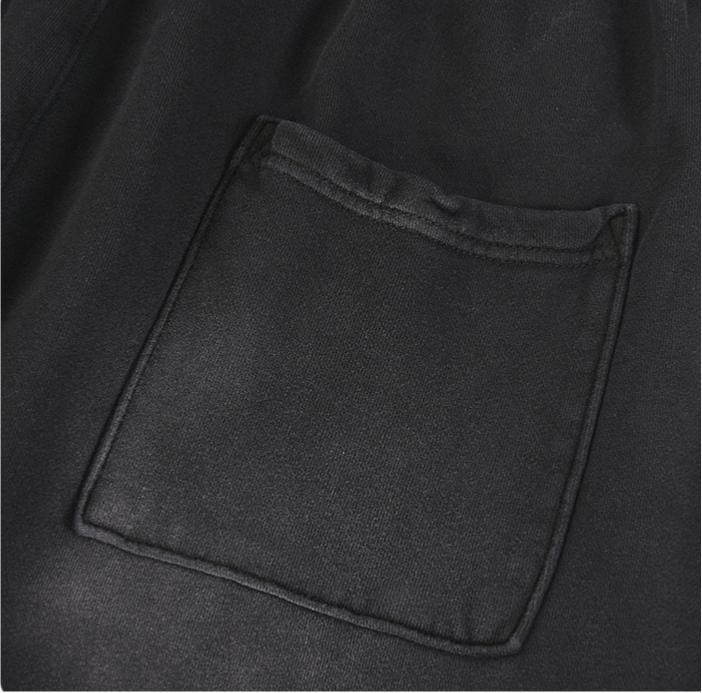 Spray Wash Cotton Straight Leg Pants High Waist Cotton Straight Leg Trousers No Stretch