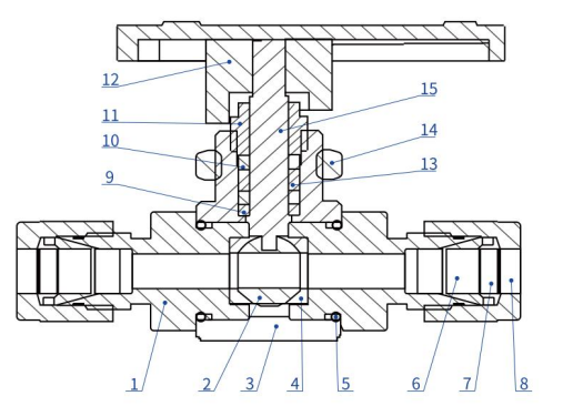 Standard Low Pressure 300psi Ultra High Purity Diaphragm Valve