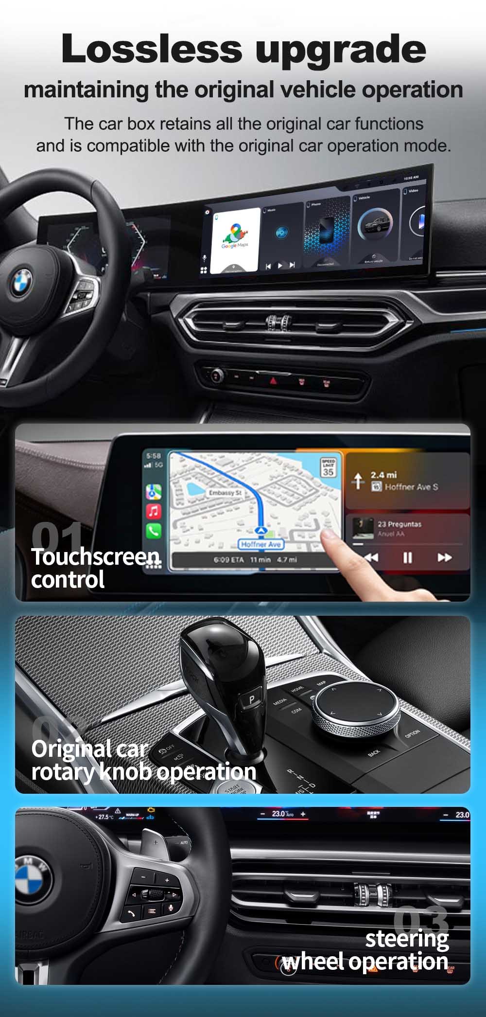 CarPlay BMW AI Box Multimedia Video Box With Split Screen 5GHz