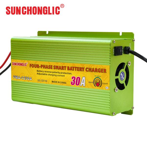 AC 220V AGM GEL Battery Charger Convenient 12v 30 Amp Battery Charger Long Lasting