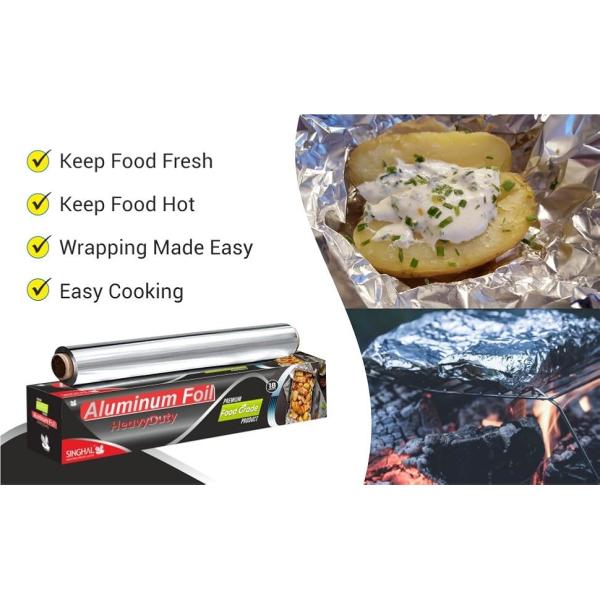 Домашняя фольга Алюминиевая тяжелая пищевая бумага в ролике Алюминиевая фольга