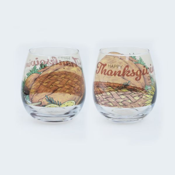 Glass Decal Fired Thanksgiving Mugs Bulk Customizable Design