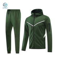Roupas desportivas essenciais 180-220gm Tecido peso casaco com capuz conjunto para o treinamento ideal