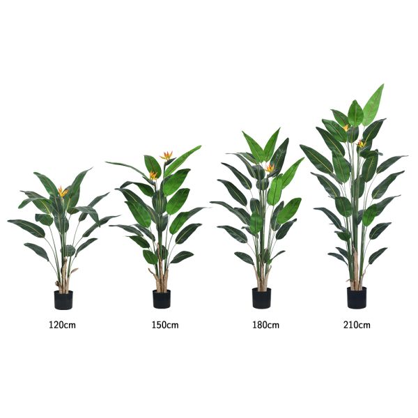 Haihong Factory Wholesale Plastic Decorative Plants 4ft 6ft Bird of Paradise Artificial Plant for  Cafe Shop Decoration