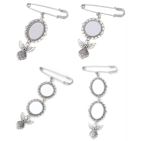 Sublimation Blank Metal Brooch Pendants Sublimation Brooches Pendant