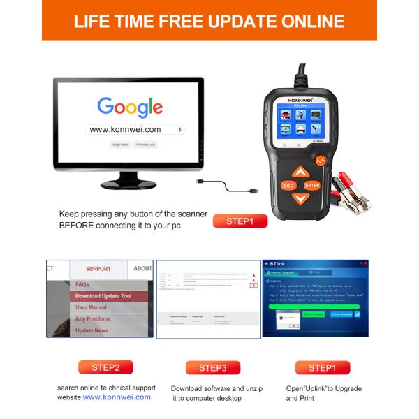 Продажа аккумуляторного пробника KW650 блока развертки первоначального Konnwei автомобиля 100% диагностическая горячая в рынке Европы