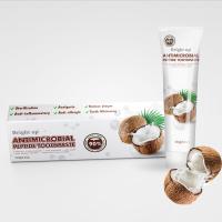Dentes ervais personalizados que claream o óleo de coco orgânico natural dos dentífricos 90%