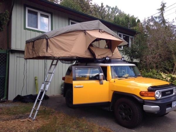 Easy Installation Roof Rack Awning Tent , Breathable Car Awning Tent For 3 Person