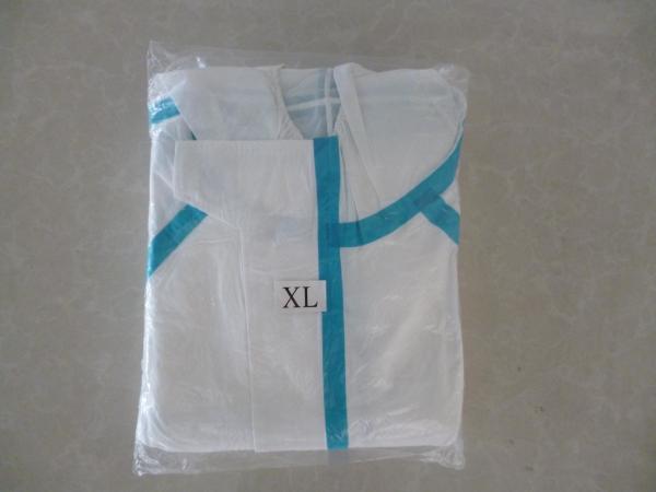 Traje médico prático, à prova d' água, multi-escena, descartável, branco.
