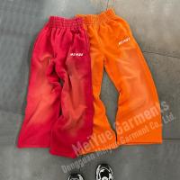 Hommes sur mesure Coureurs Vintage Large Leg Flarged Baggy Empilé Acide Wash Sweatpants Hommes Casual Soleil décoloré Sweatpants Pantalon pour hommes