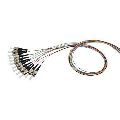 SC FC LC ST Fiber Optic Pigtails 1.5m 2m 1m 12 Colors For Data Transmission